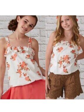 Matilda Jane 435 | Hello Lovely Cabbage Rose Bubble Tank | Size 12